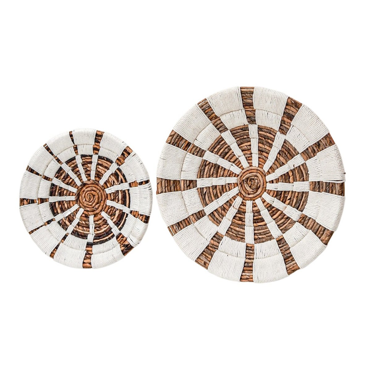 Wanddecoratie | Wandmand | Wandmand | Decoratieve schaal HUTAN van bananenvezel (2 maten)