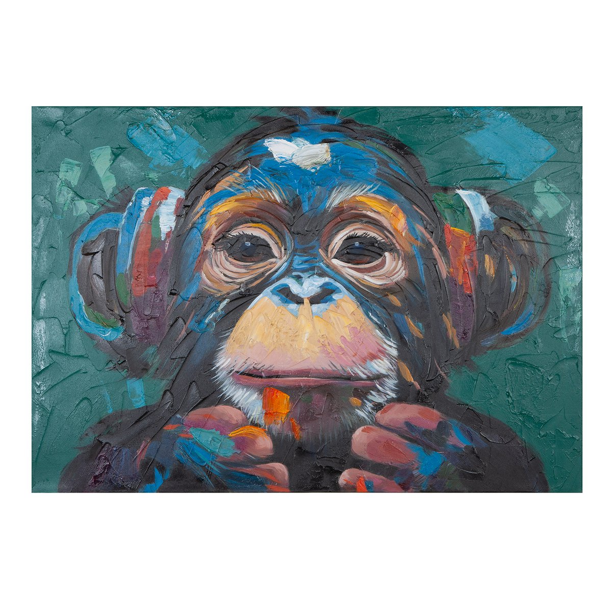 Afbeelding rechthoekige aap veelkleurige H. 70 cm, PU 1