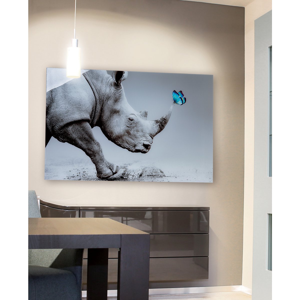 Acryl schilderij "Rhino"