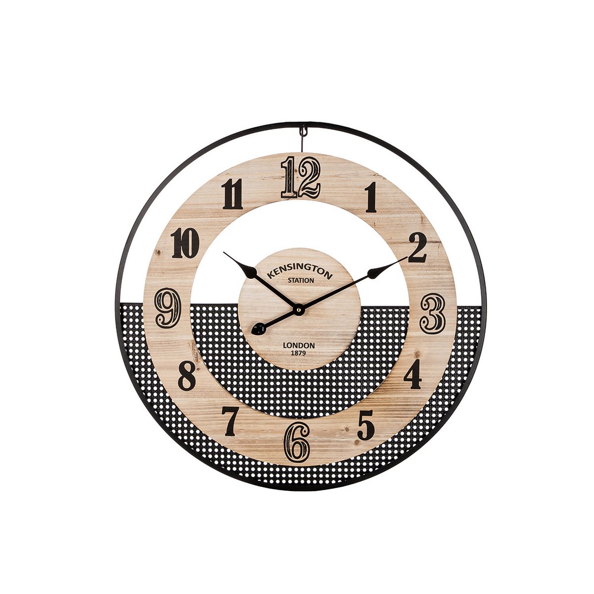 Wandklok rond metaal gaas H.72 cm