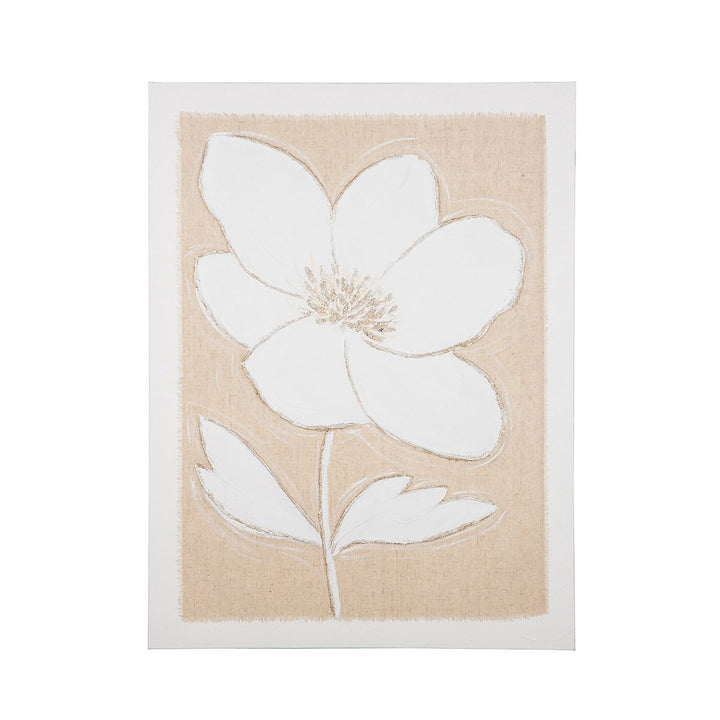 Afbeelding rechthoekige bloem op doek H.80 cm