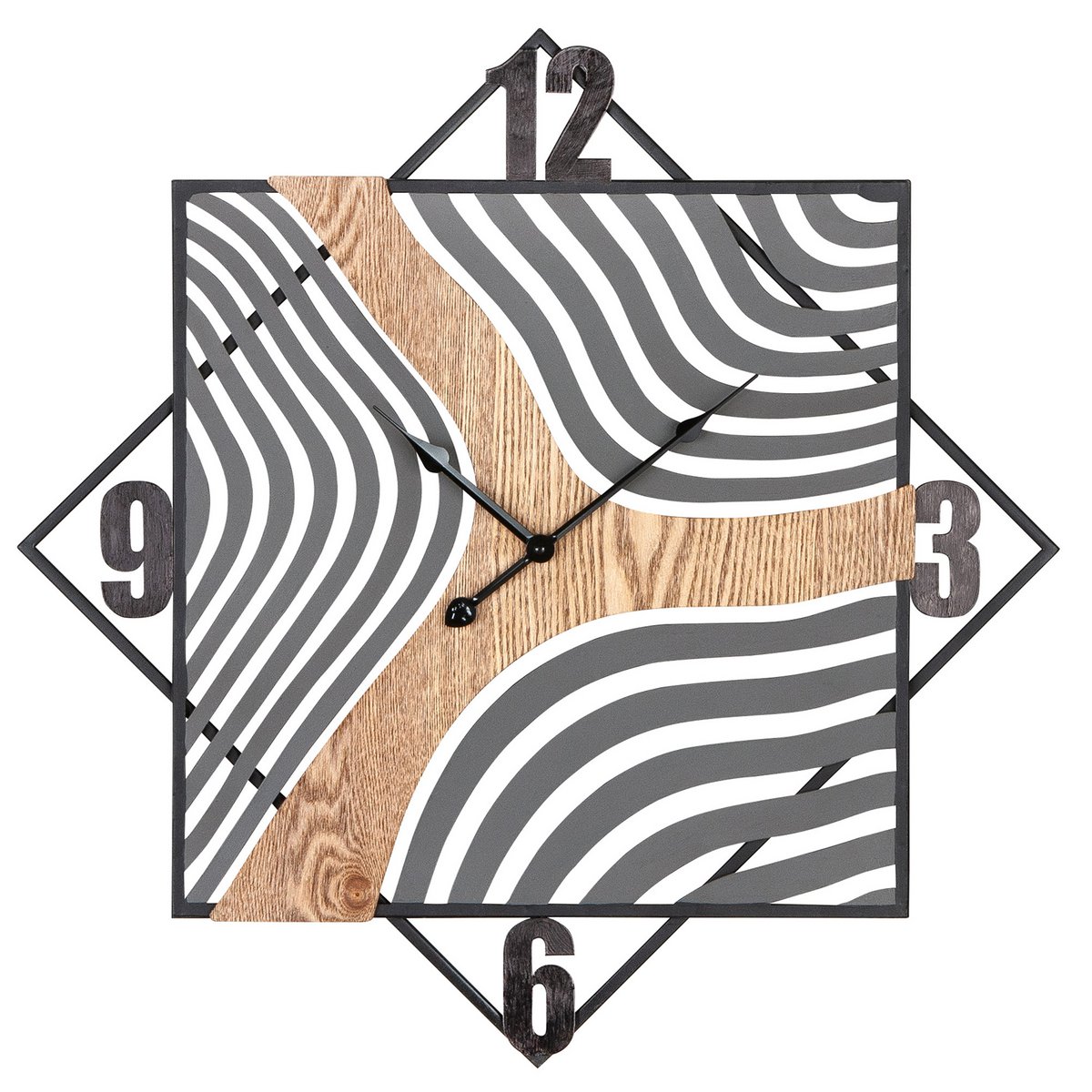 Wandklok Incavo Schwarz H. 60 cm, PU 1