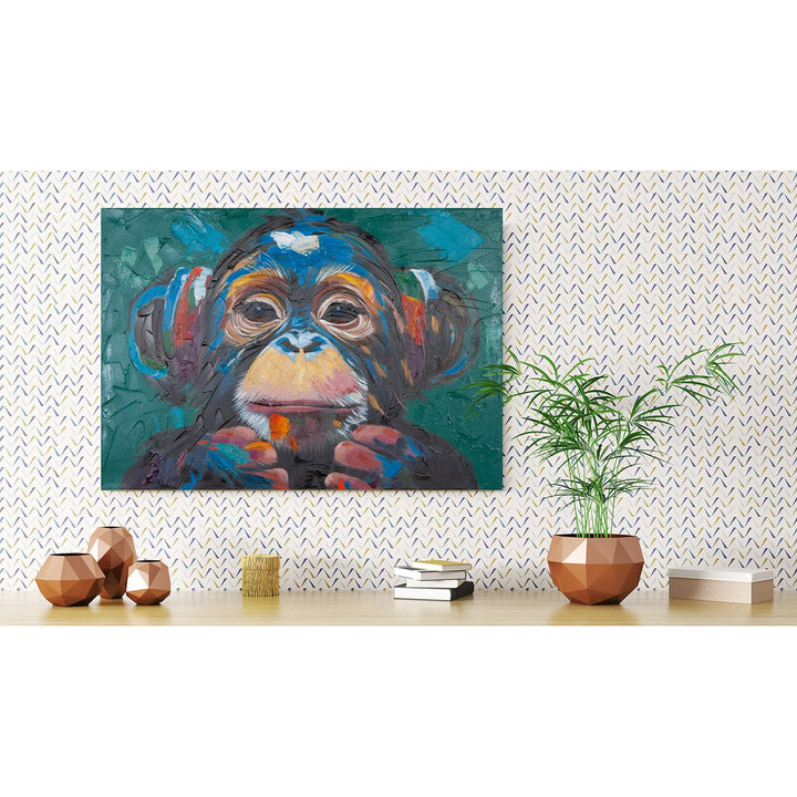 Afbeelding rechthoekige aap veelkleurige H. 70 cm, PU 1