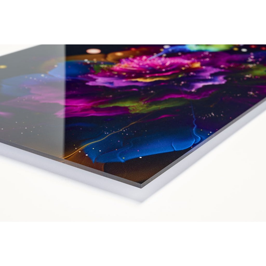 Afbeelding op acrylglas - Hibiscus kolibrie